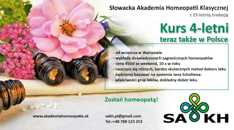 4-LETNI KURS HOMEOPATII W POLSCE